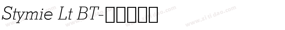 Stymie Lt BT字体转换